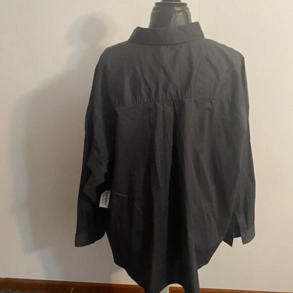 Old Navy Gray The Boyfriend button-down shirt, size 3X - Picture 3 of 6